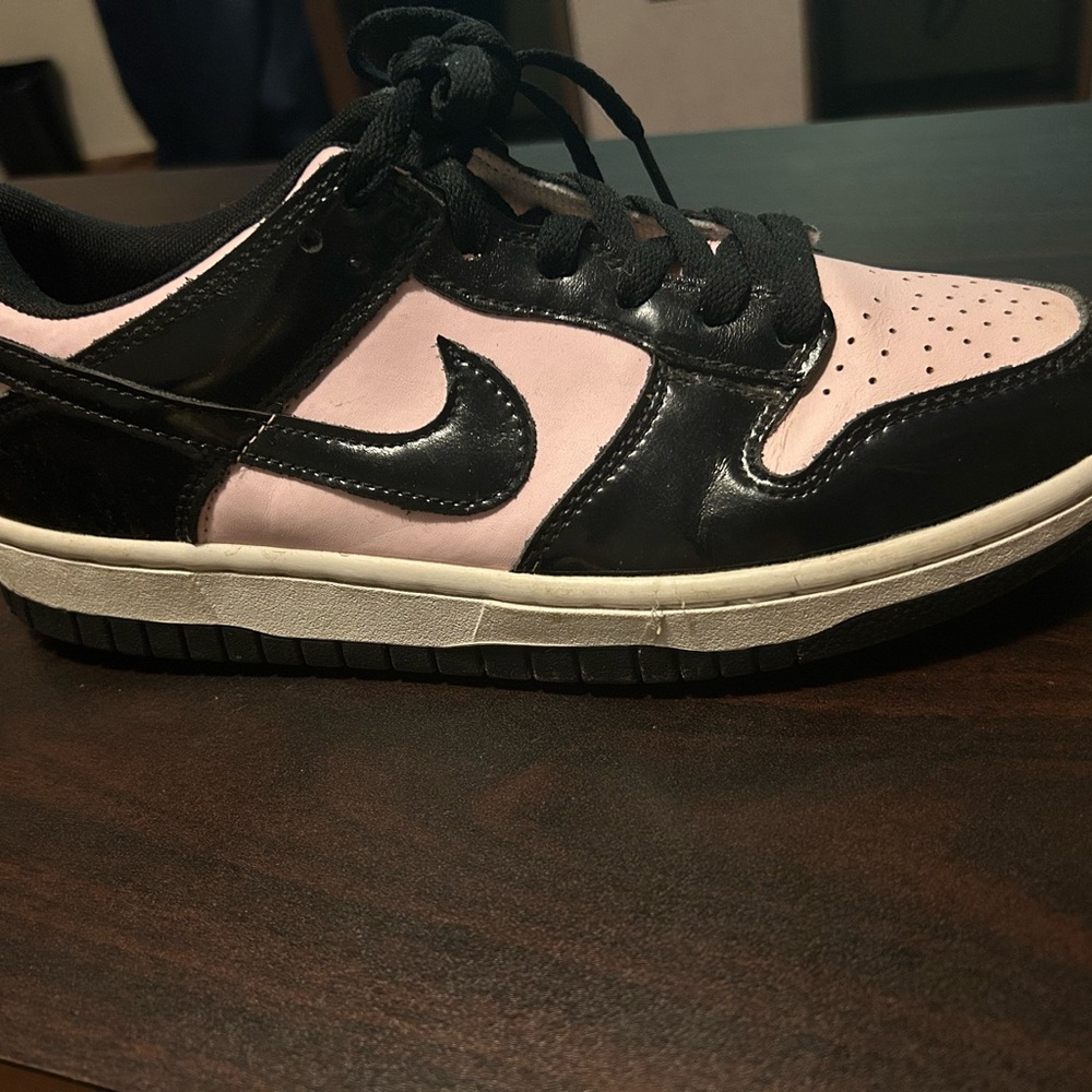 Nike Black and Light Pink Low-Top Sneakers